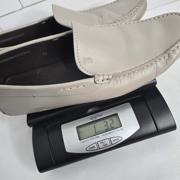 Tod\'s Gommino Gray Driving Shoes Loafer Soft Leather 10 Taupe Moccasins Italy